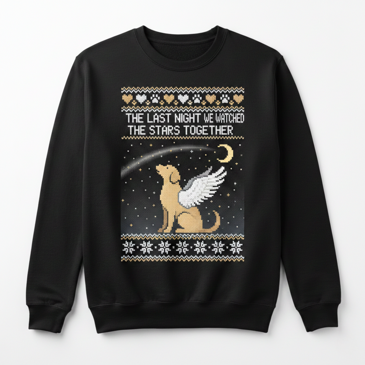Angel Dog Memorial Ugly Sweatshirt for Grieving Owners