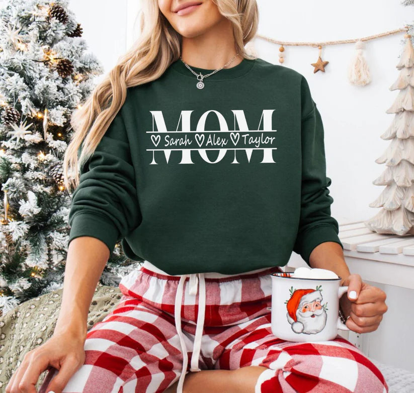 Personalized Mom Sweatshirt with Kids' Names