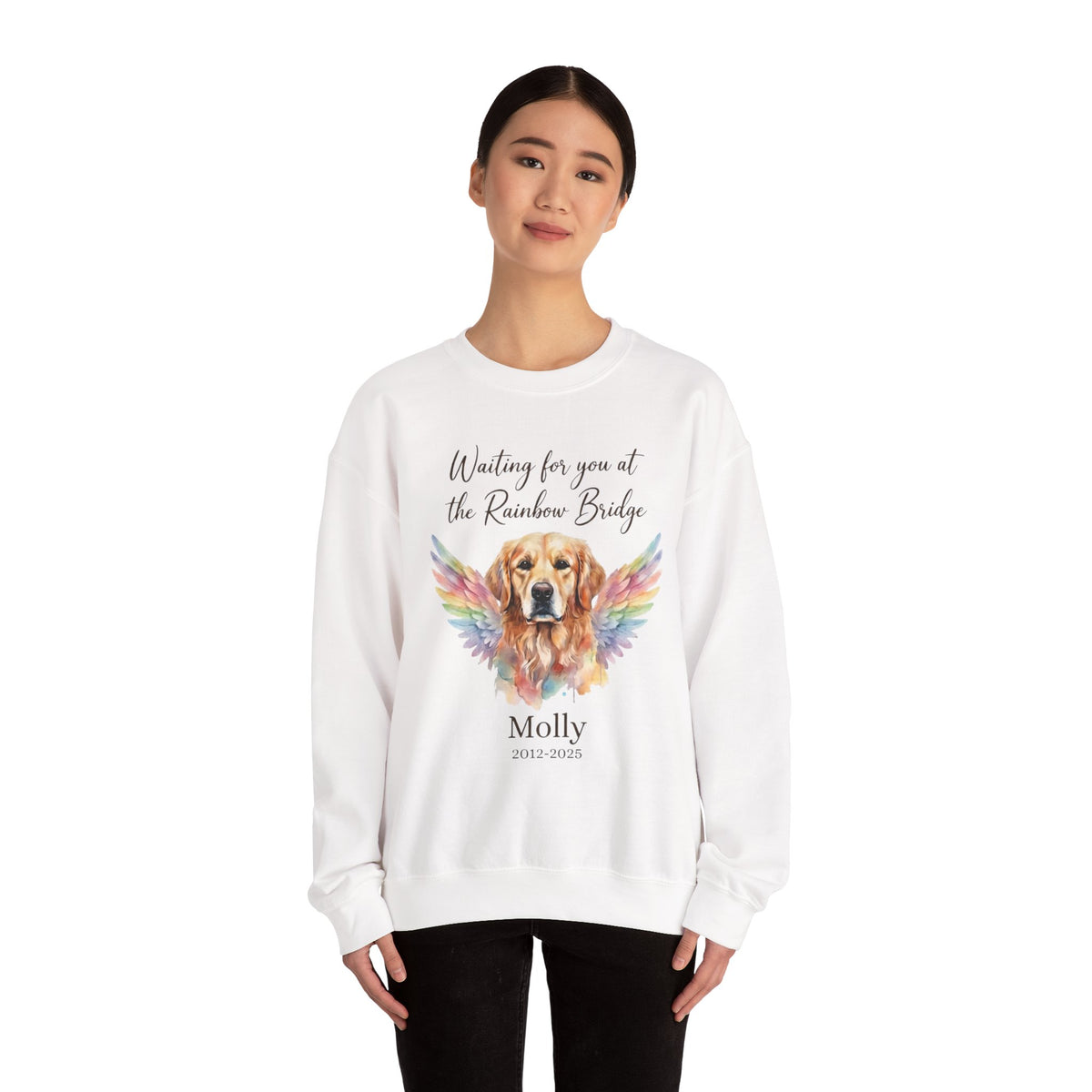 Personalized Dog Memorial Sweatshirt – Light Colors