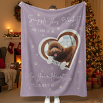 "Snuggle This Blanket" Personalized Pet Memorial Throw - Custom Photo & Name