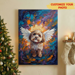 Our Pet Forever Custom Canvas - Angel Dog Portrait Oil Paint Style Wall Decor