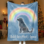 Rainbow Bridge Dog Memorial Blanket - "Until We Meet Again" Custom Gift