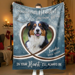 Personalized Pet Remembrance Comfort Blanket - Winter Snow Design Custom Gift