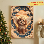 Personalized Fur Angel Canvas - Cockapoo/Maltese 3D Paper Art Heaven Decor