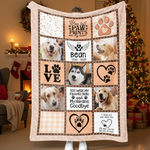 Personalized Pet Memorial Photo Blanket - Custom Name, Date & Quote Keepsake