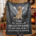 Custom Pet Loss Comfort Blanket - Hand-Drawn Angel Wings Design