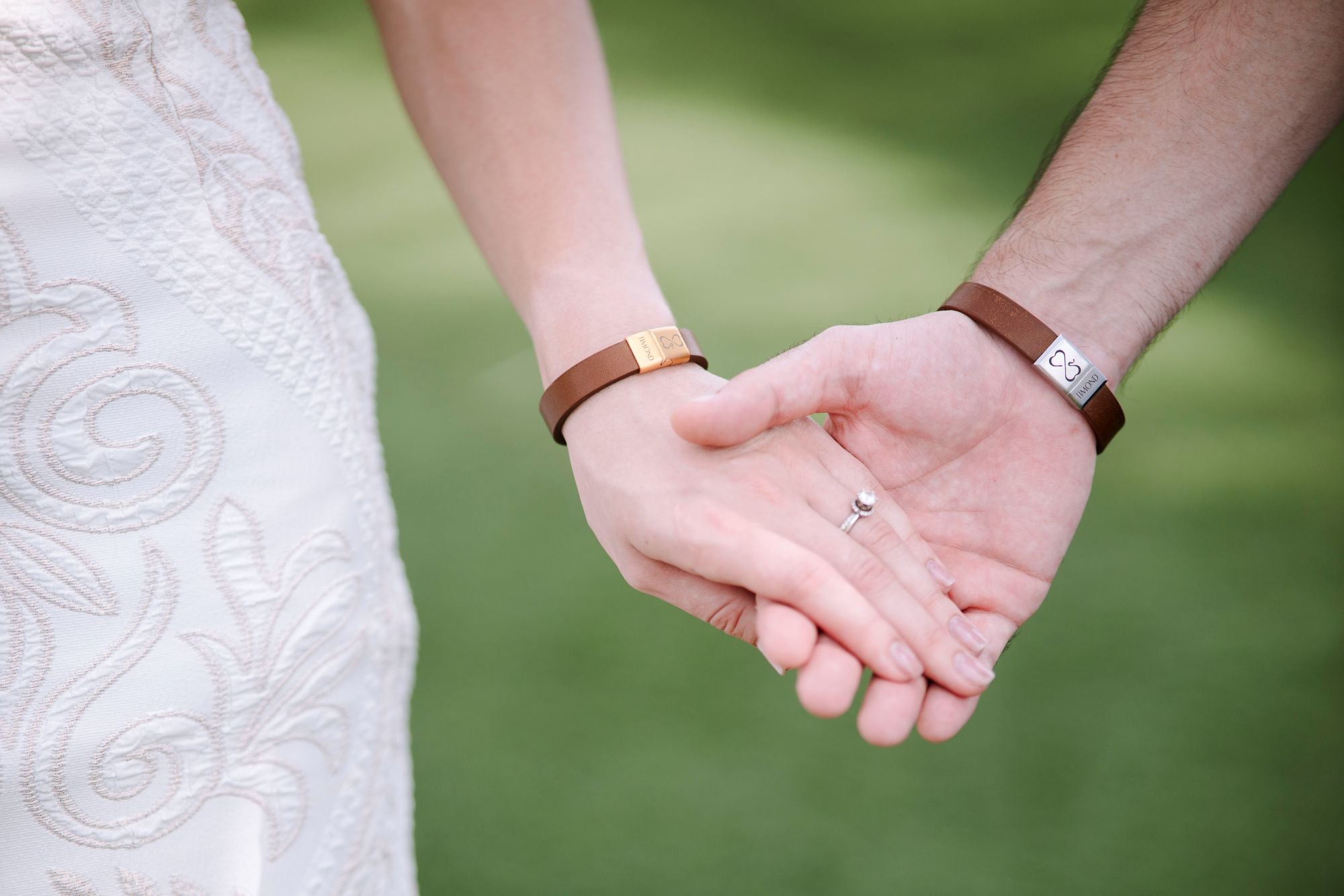 Timond LoveLink Couple Bracelets – The Gateway to Love Space - Box Leather - Pair set of 2