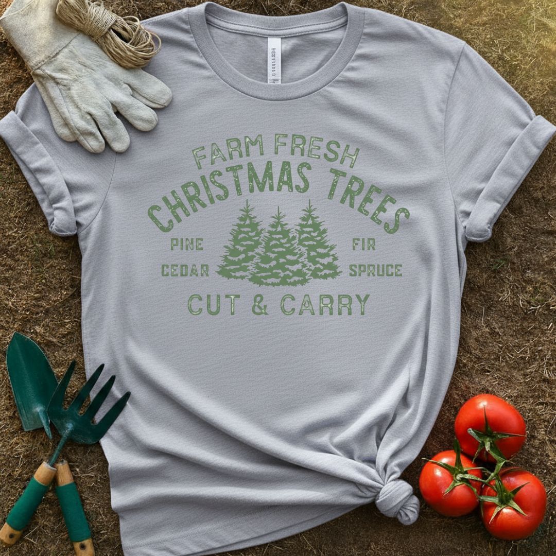 Farm Fresh Christmas Trees Shirt, T-Shirt for Gardeners & Plant Lovers