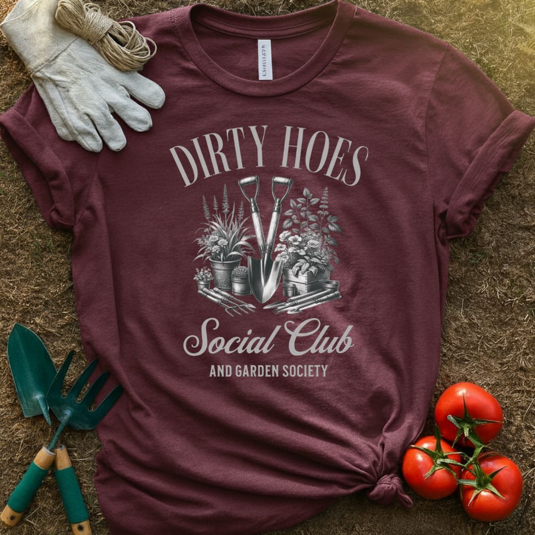 Dirty Hoes Social Club Shirt, T-Shirt for Gardeners & Plant Lovers