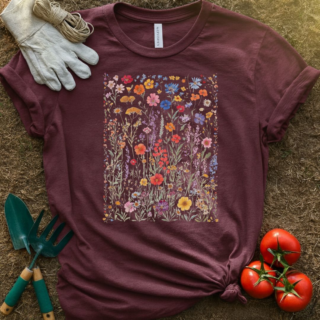 The Wildflower Garden Shirt, T-Shirt for Gardeners & Plant Lovers