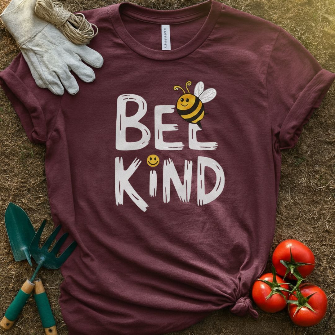 Bee Kind Funny Shirt, T-Shirt for Gardeners & Plant Lovers