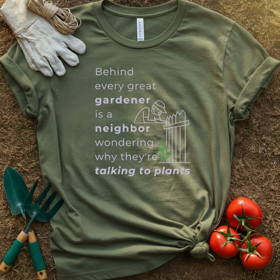 Behind Every Great Gardener Shirt, T-Shirt for Gardeners & Plant Lovers