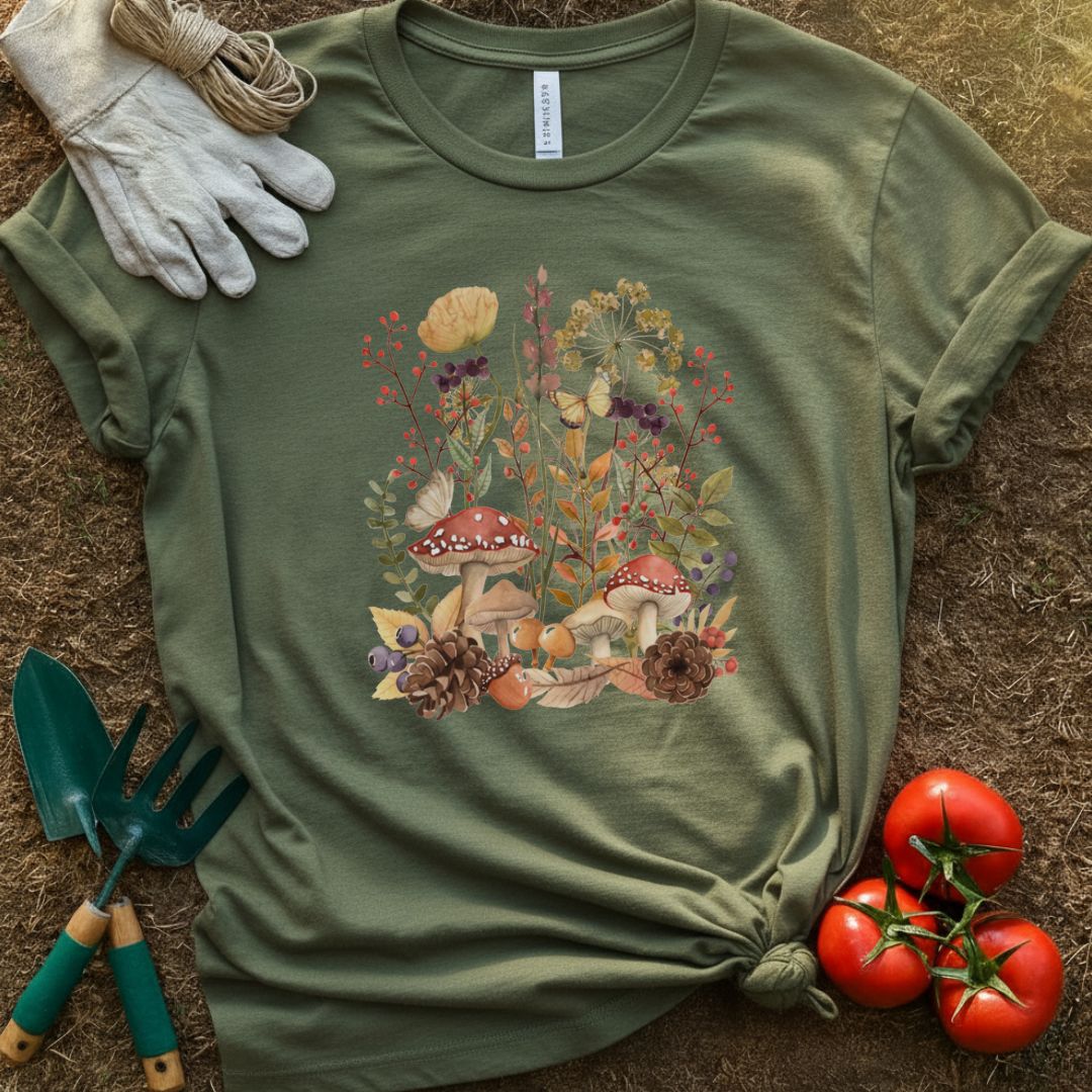 The Mushroom Forest Shirt, T-Shirt for Gardeners & Plant Lovers