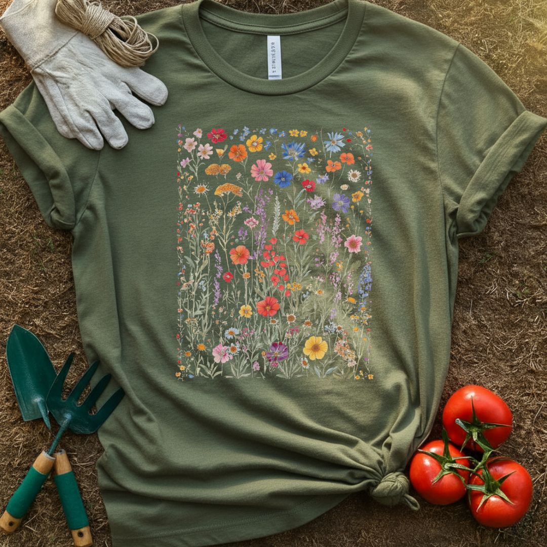 The Wildflower Garden Shirt, T-Shirt for Gardeners & Plant Lovers