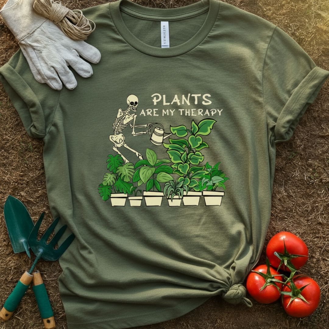 The “Plants Are My Therapy” Shirt, T-Shirt for Gardeners & Plant Lovers