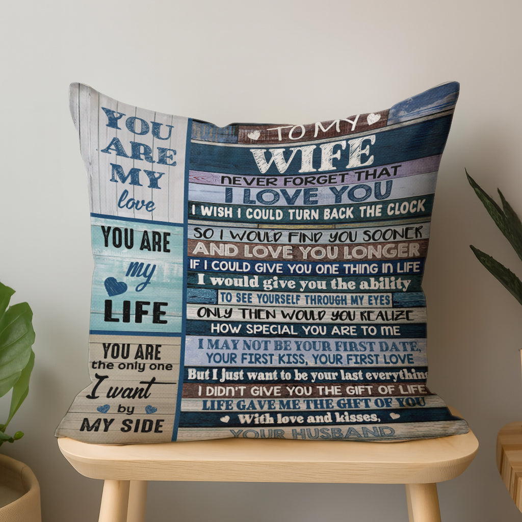 To My Wife Love Quote Interactive QR Throw Pillow Heartfelt Edition