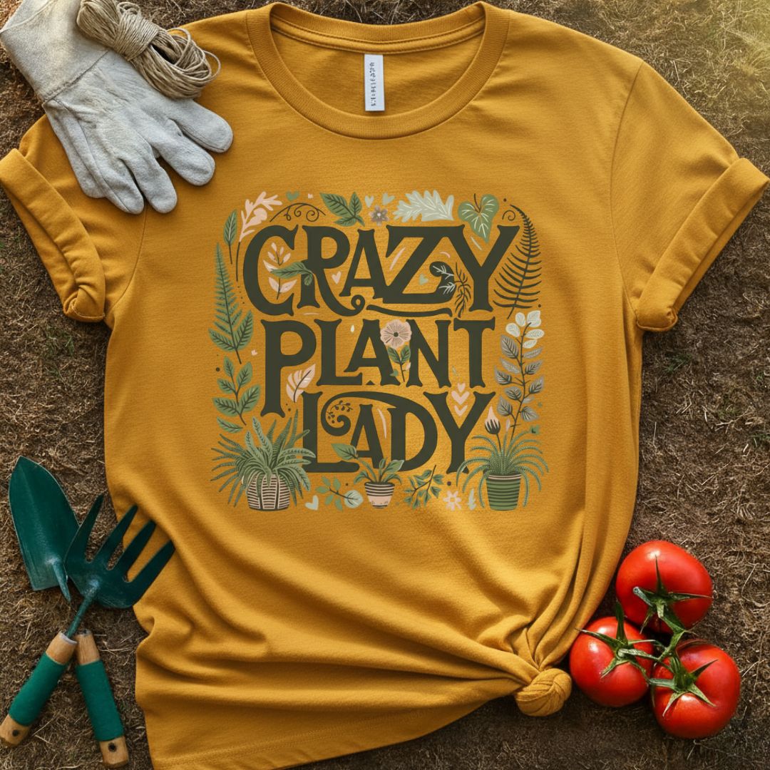 Crazy Plant Lady Shirt, T-Shirt for Gardeners & Plant Lovers