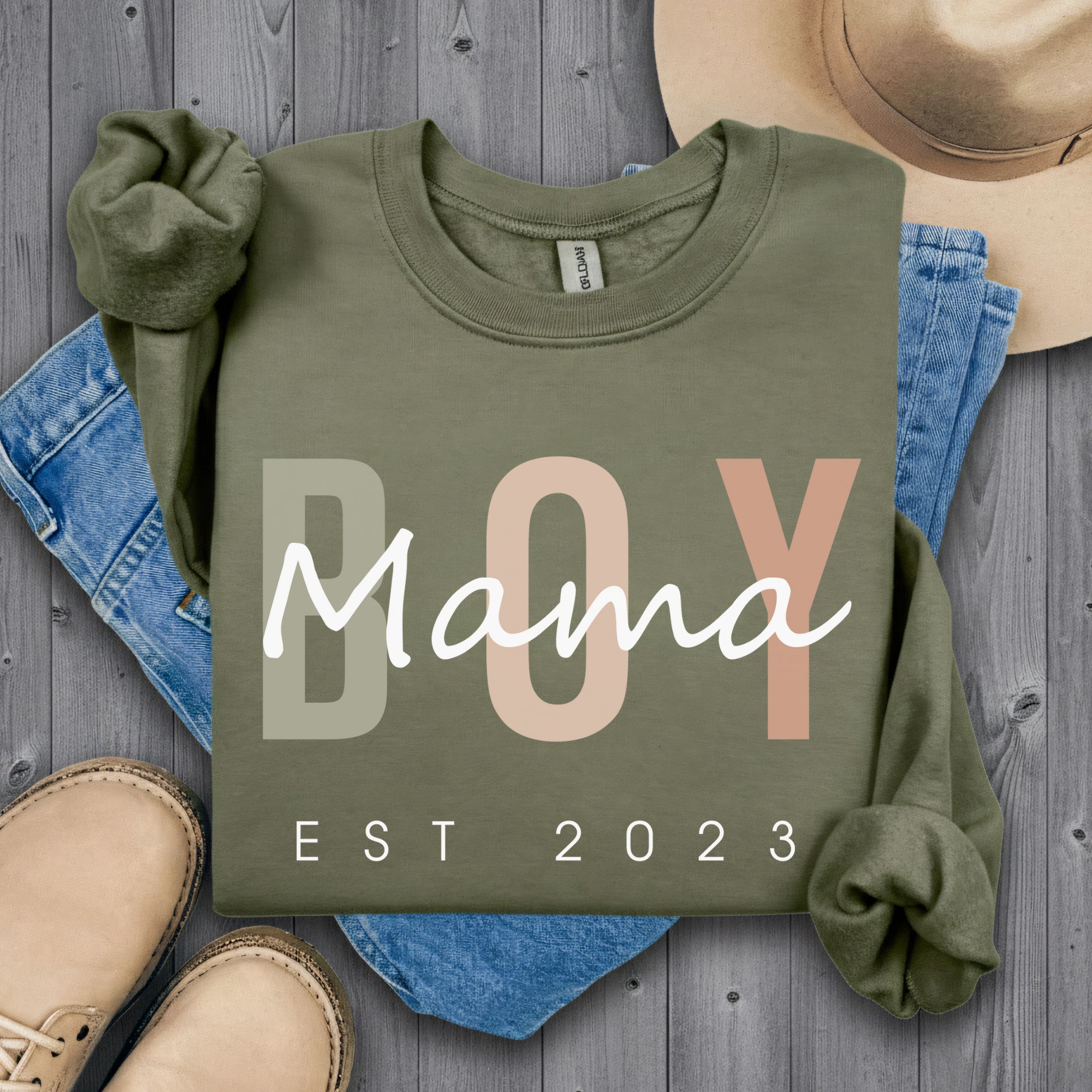 Personalized Boy Mama Sweatshirt