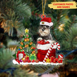 Custom Photo Dog Christmas Tree Ornament - Pet Loss Keepsake & Sympathy Gift
