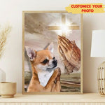 Dog Praying for Me Canvas Art | Custom Christian Dog Lover Gift