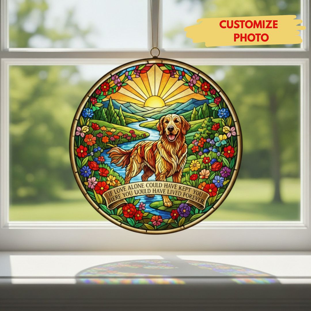 Pet Memorial Suncatcher – Stained Glass Pet Loss Keepsake