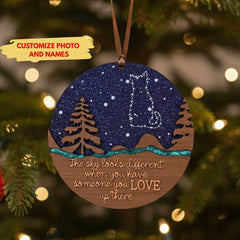 Memorial Night Sky Ornament for Pet Lovers – Custom Name Wooden Keepsake