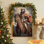 Pet Loss Keepsake Art - Personalized Military Dog Portrait Canvas Print