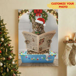Personalized Pet Reading Newspaper Art Print