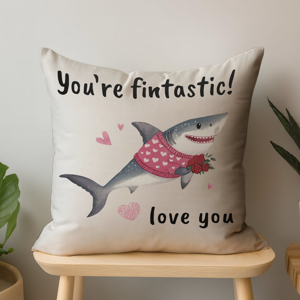 You're fintastic Interactive QR Throw Pillow Heartfelt Edition