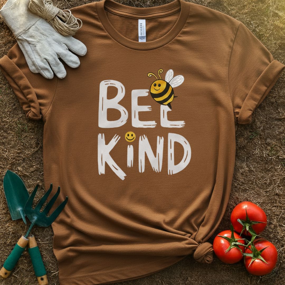 Bee Kind Funny Shirt, T-Shirt for Gardeners & Plant Lovers