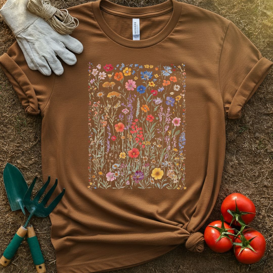 The Wildflower Garden Shirt, T-Shirt for Gardeners & Plant Lovers