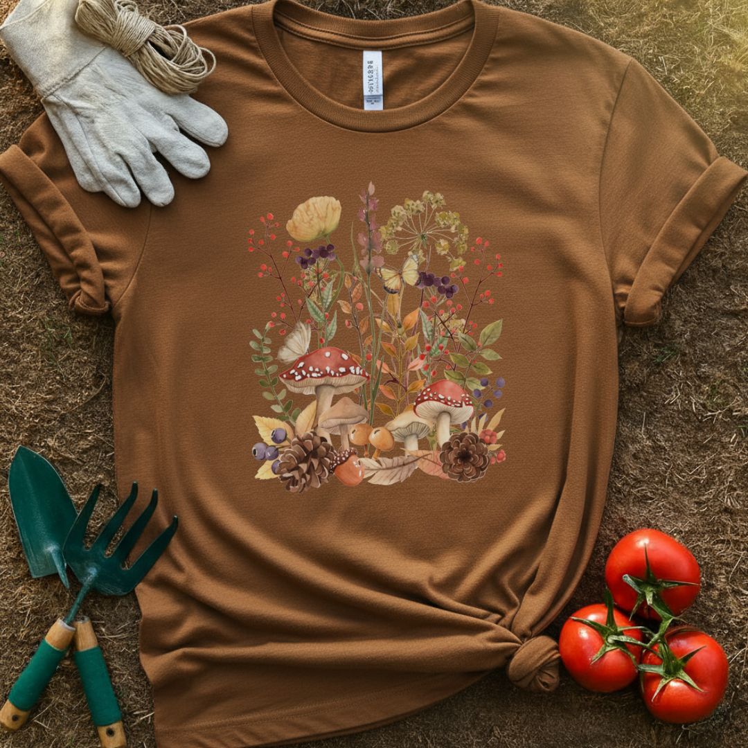 The Mushroom Forest Shirt, T-Shirt for Gardeners & Plant Lovers