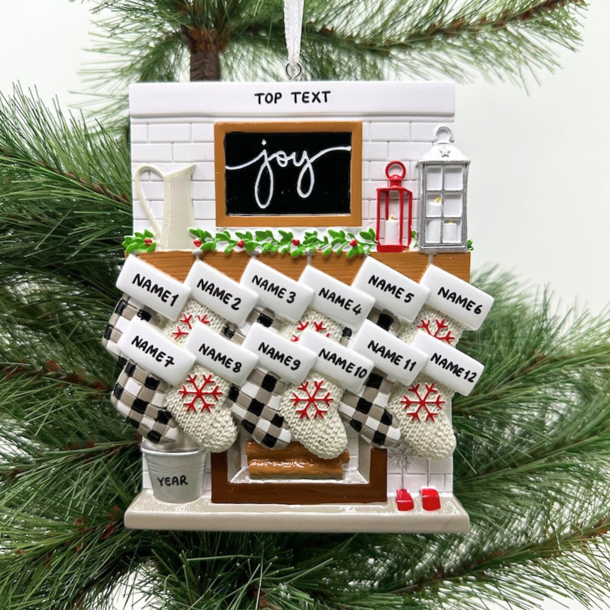 Personalized Family Stockings Acrylic Ornament