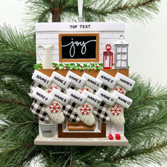 Personalized Family Stockings Acrylic Ornament