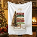 Personalized Multigeneration Family Tree Custom Blanket