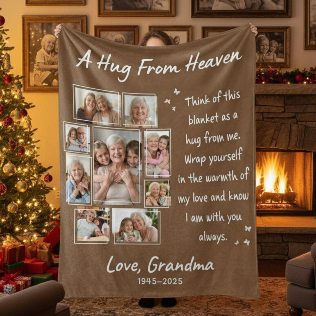 Grandma Memorial Blanket – Custom Photo Sympathy Gift