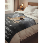 Custom Pet Loss Comfort Blanket - Hand-Drawn Angel Wings Design