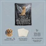 Custom Pet Loss Comfort Blanket - Hand-Drawn Angel Wings Design