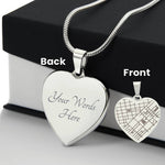 Engraved Heart Map Necklace