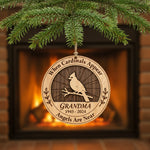 Cardinal Memorial Wooden Ornament for Grandma – Memorial Gift