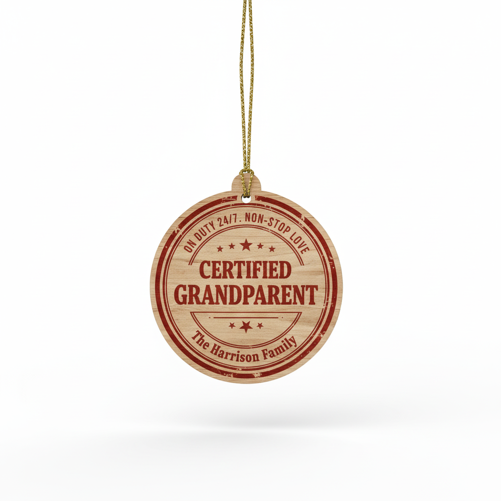 Certified Grandparent Personalized Ornament