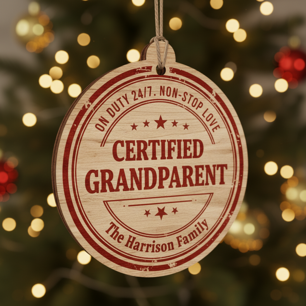 Certified Grandparent Personalized Ornament