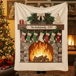 Personalized Family Tree Blanket with Custom Names & Year