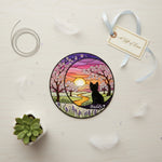 Cherry Blossom Sunset Pet Memorial Suncatcher Ornament