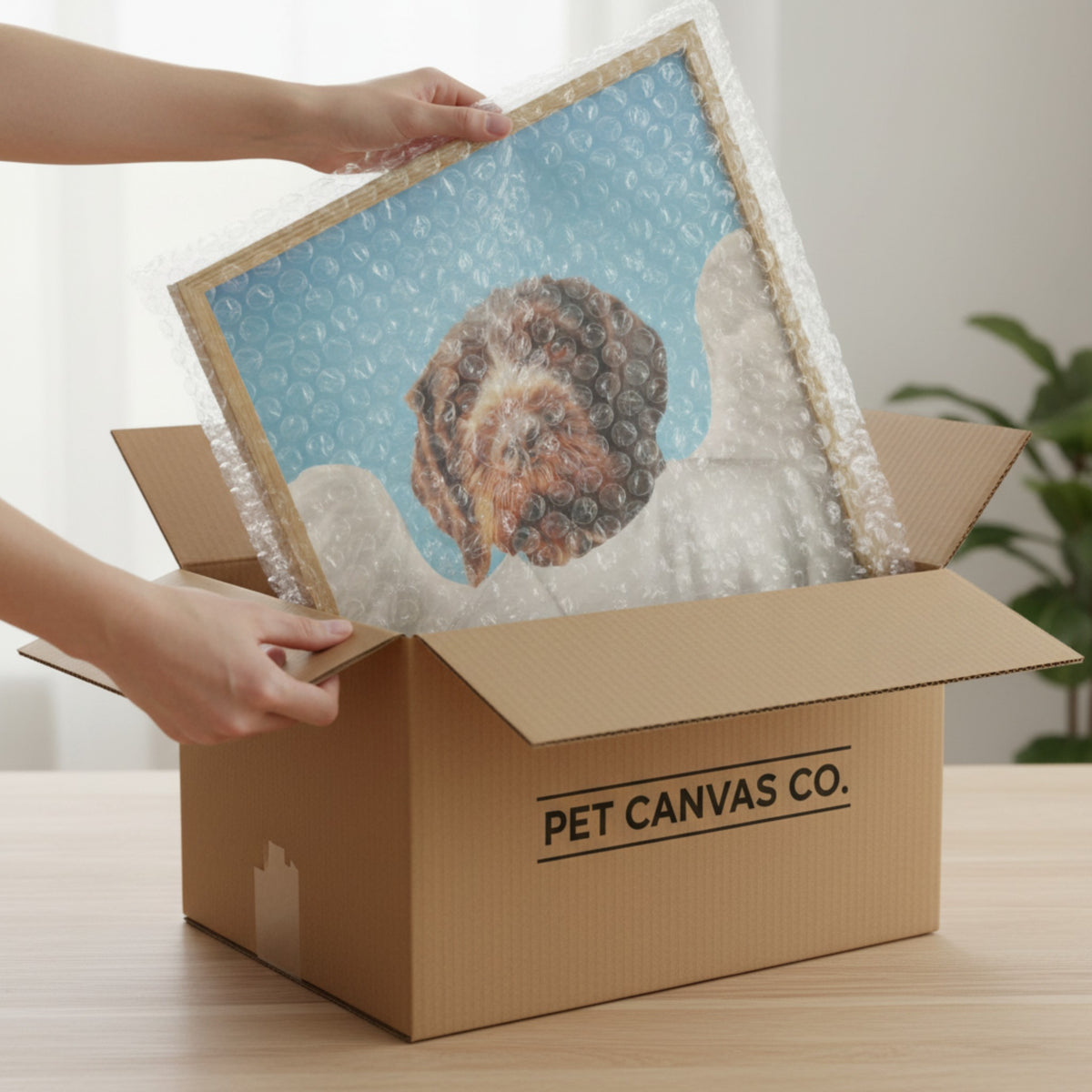 Custom Dog Loss Sympathy Gift - Traditional Angel Pet Portrait Wall Art