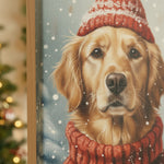 Custom Pet Portrait Duo Canvas - Personalized Holiday Art for Pet Loss Keepsake