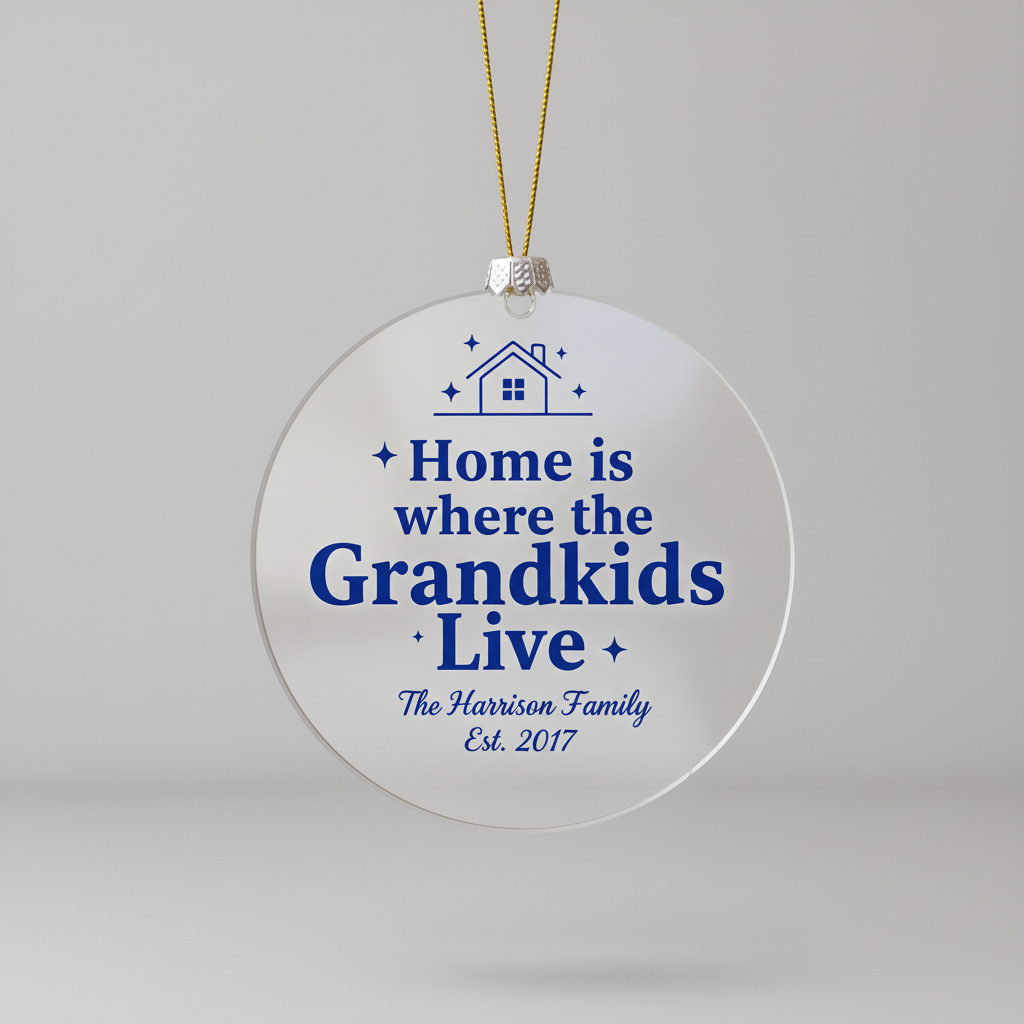"Grandkids Live" Personalized Acrylic Ornament