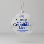 "Grandkids Live" Personalized Acrylic Ornament
