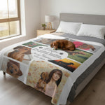 Dog Loss Keepsake Blanket | Custom Fleece/Sherpa Pet Remembrance Gift