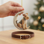 Dog Loss Sympathy Gift Ornament - Pet On The Moon Christmas Tree Decor